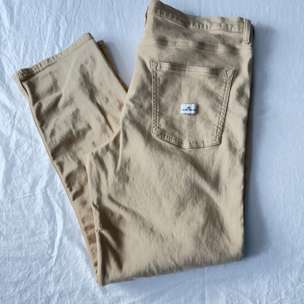 Quicksilver Strait Fit Khaki Comfort Pants Size 36